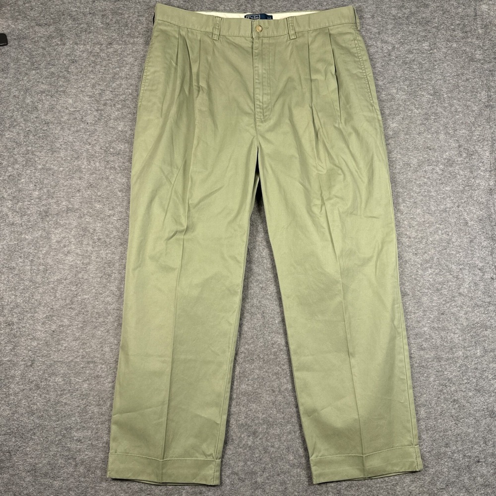 Polo Ralph Lauren Pants Mens 36x30 Green Pleated Hammond Minimalist Preppy